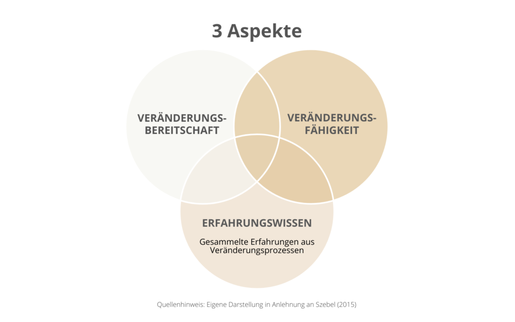 Eigene Darstellung der 3 Aspekte der Führungskompetenz in Anlehnung an Szebel (2015)